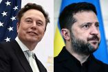 Elon Musk y Volodimir Zelenski.