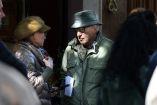 US director Woody Allen is pictured on a set of a movie in central Madrid on October 21, 2026. Veteran Hollywood star Woody Allen's latest comedy has hit the streets of Madrid as the Spanish capital seeks to burnish its status as a global cinema hub. (Photo by Thomas COEX / AFP)