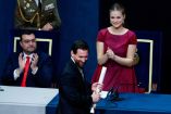 Lionel Messi fue ovacionado en Oviedo