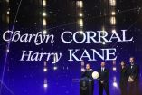 Charlyn Corral compartió el protagonista del escenario con el inglés Harry Kane