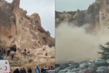 Equipos de emergencia trabajaron en Capadocia tras el colapso de una de las emblemáticas “chimeneas de hadas”, provocado por un deslizamiento de tierra derivado de las lluvias.