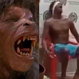 El video, de apenas 22 segundos, muestra al hombre retorciéndose, levantando el torso y emitiendo aullidos, lo que provocó sorpresa y risas entre los agentes presentes.