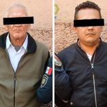 Durante la revisión preventiva, los policías aseguraron la mochila color negro con la computadora portátil en su interior.