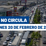 Hoy No Circula dle 20 de febrero del 2026.