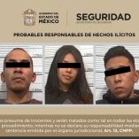 Las tres personas detenidas y todos los elementos asegurados fueron trasladados a la Agencia del Ministerio Público