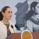 La presidente Claudia Sheinbaum en su mañanera en Cancún