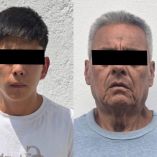 Los policías de la SSC procedieron con la detención de los hombres de 23 y 65 años de edad y los presentaron en el Ministerio Público