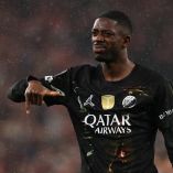 Ousmane Dembélé celebra ante Liverpool el boleto a Semifinales del PSG.