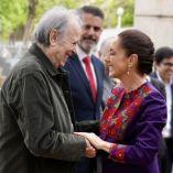 "Me dio mucha alegría y emoción conocer en persona a Joan Manuel Serrat”: Sheinbaum