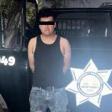 La Secretaría de Seguridad Pública del ayuntamiento informó de la captura de Carlos Eduardo J, de 30 años.