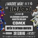 El juego entre Barcelona y Real Madrid será transmitido en pantalla gigante.