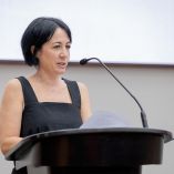La arquitecta Alessandra Cireddu, en la Cátedra Luis Barragán.