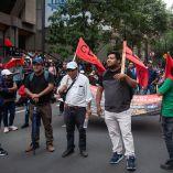 Protesta CNTE en CDMX por Ayotzinapa y Mundial 2026