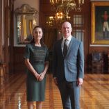 La presidenta Claudia Sheinbaum junto al inversionista Ben Horowitz de Andreessen Horowitz durante su reunión en Palacio Nacional