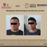 Dos de os detenidos fueron identificados como Eduardo “N”, de 23 años y José “N”, de 25 años