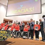 El Centro de Rehabilitación Infantil Teletón recibió a los atletas / Fotos: Alejandro Zúñiga