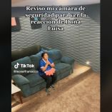 Doña Luisa festeja sola en una habitación