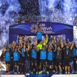 Jugadores de Cancún FC celebran título de Liga de Expansión MX.