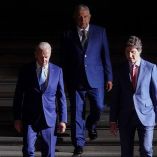 Joe Biden, Andrés Manuel López Obrador y Justin Trudeau en Palacio Nacional