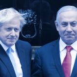 Boris Johnson y Benjamin Neyanyahu en reunión. (Reuters)