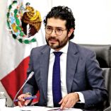 Marath Baruch Bolaños, secretario del Trabajo, en el Senado. Foto: Especial