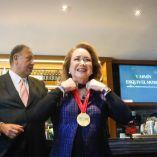 La ministra Yasmín Esquivel Mossa en una reunión de las Organizaciones Nacionales de Abogadas y Abogados