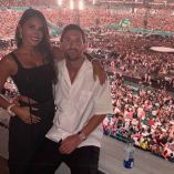 Lionel Messi junto a su esposa Antonela.