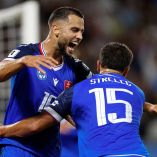 David Hancko y David Strelec celebrando.