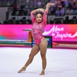 Natalia Escalera compitiendo en Yakarta.