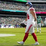 Cam Skattebo, corredor de Giants. Foto: AFP