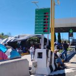 Bloqueo de caseta por parte de la CNTE