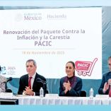 Luz Elena González, Edgar Amador, Claudia Sheinbaum y Marcelo Ebrard.