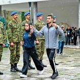 La antorcha olímpica de los Juegos de Invierno.