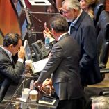 Senadores, durante la sesión de renuncia de Gertz Manero.