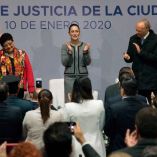 Ernestina Godoy, Claudia Sheinbaum y Alejandro Gertz