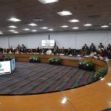 Integrantes de la Comisión de Puntos Constitucionales en la novena Reunión Ordinaria
