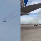 Avión con 275 pasajeros regresea por falla y provoca incendio en el aeropuerto | VIDEO