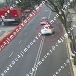 Así chocó el taxista en San Antonio Abad