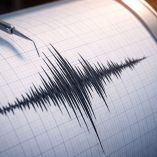 Sismógrafo captando actividad sísmica.