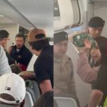 Arribaron elementos de la Marina para proceder con el descenso de la pareja involucrada, sin embargo se resistieron a abandonar la aeronave.