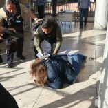Gladis Aurora López fue agredida con una bomba durante una conferencia de prensa en la sede del Palacio Legislativo de Honduras.