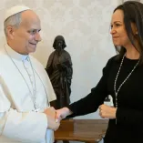 El Papa León XIV recibe en el Vaticano a María Corina Machado