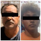 Junto a los dos detenidos se aseguraron 100 dosis de cristal, medio kilo de la misma sustancia, un arma de fuego larga, tres cargadores, 30 cartuchos y dispositivos electrónicos.