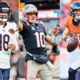 Caleb Williams, Drake Maye y Bo Nix.