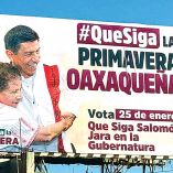 Propaganda del gobernador Salomón Jara.