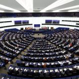 Vista general de una sala plenaria del Parlamento Europeo antes del discurso de la Alta Representante de la Unión Europea para Asuntos Exteriores y Política de Seguridad y Vicepresidenta de la Comisión Europea, Kaja Kallas, sobre la integridad territorial y la soberanía de Groenlandia y el Reino de Dinamarca, en Estrasburgo, Francia, el 20 de enero de 2026.