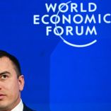 El presidente de Ecuador, Daniel Noboa, durante su participación en el Foro Económico Mundial de Davos.