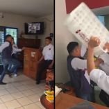 Meseros del lugar se vieron involucrados en un altercado con comensales que se encontraban consumiendo bebidas al interior del negocio.
