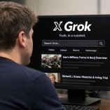 Un usuario que se parece a Sam Altman leyendo las respuestas de Grok