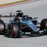 Mercedes ha liderado la mañana del miércoles en los test privados de Barcelona.